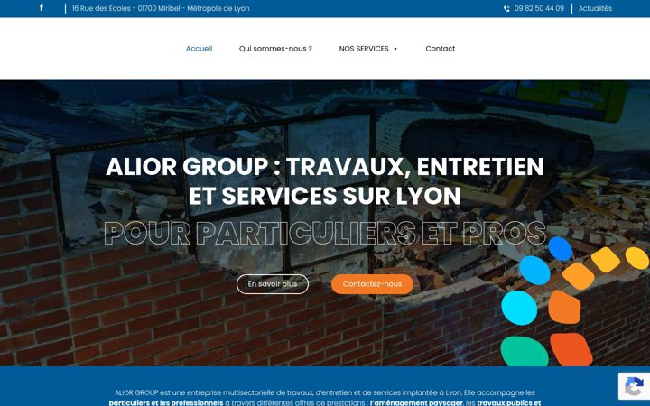 Snímek obrazovky aliorgroup.fr