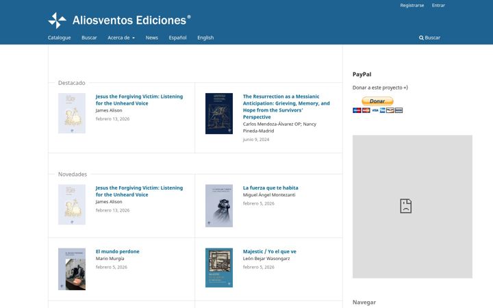 Screenshot of aliosventos.com
