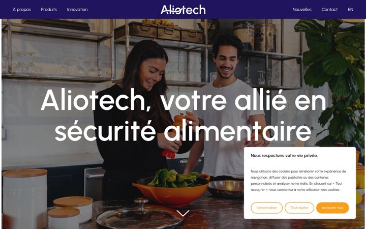 Snímek obrazovky aliotech.ca
