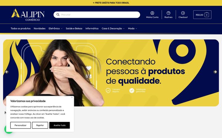 Screenshot of alipincomercio.com.br