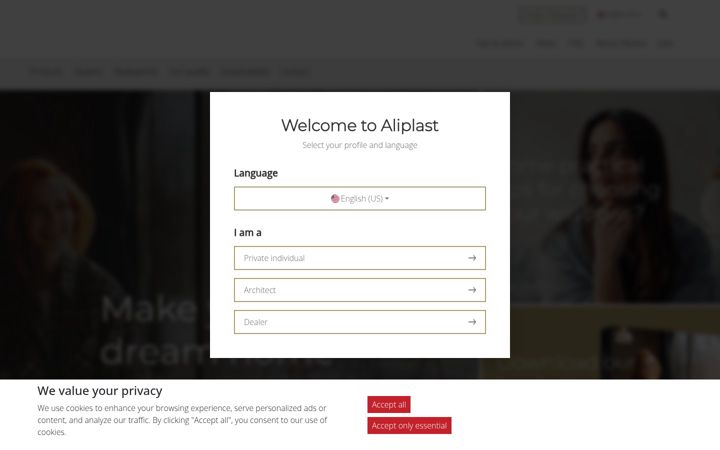 Screenshot of aliplast.com