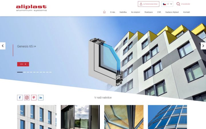 Screenshot of aliplast.cz