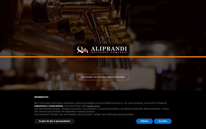 Screenshot of aliprandibeverage.com