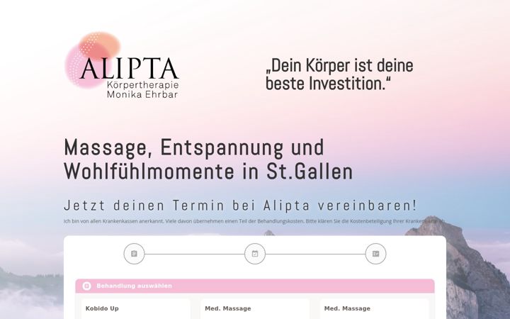 Snimka zaslona za alipta.ch