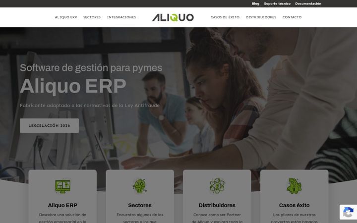 Snimka zaslona za aliquo.software