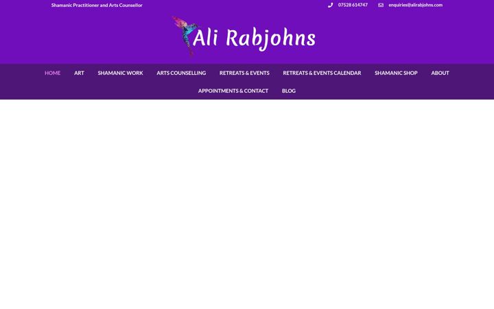 Screenshot of alirabjohns.com
