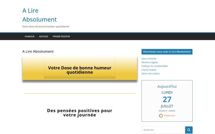 Snimka zaslona za alireabsolument.com