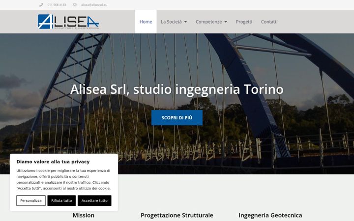 Screenshot of aliseasrl.eu