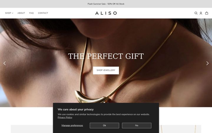 Screenshot of alisobeauty.com