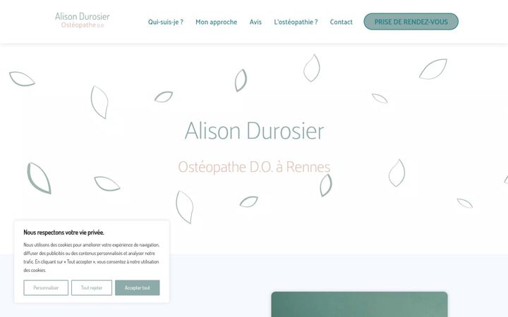 Screenshot of alison-durosier-osteopathe.fr