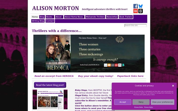 Screenshot of alison-morton.com