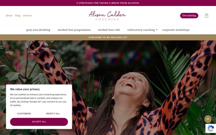 Zrzut ekranu alisoncalder.com