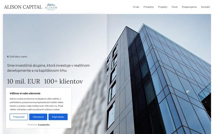Screenshot of alisoncapital.com