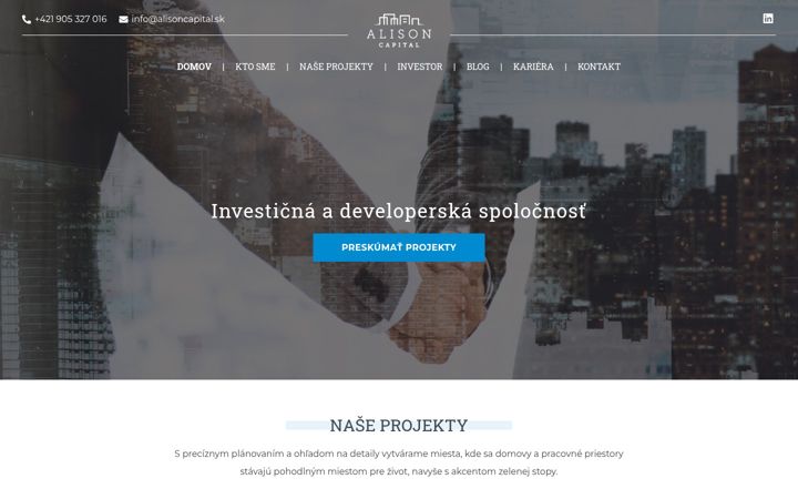 Screenshot of alisoncapital.sk