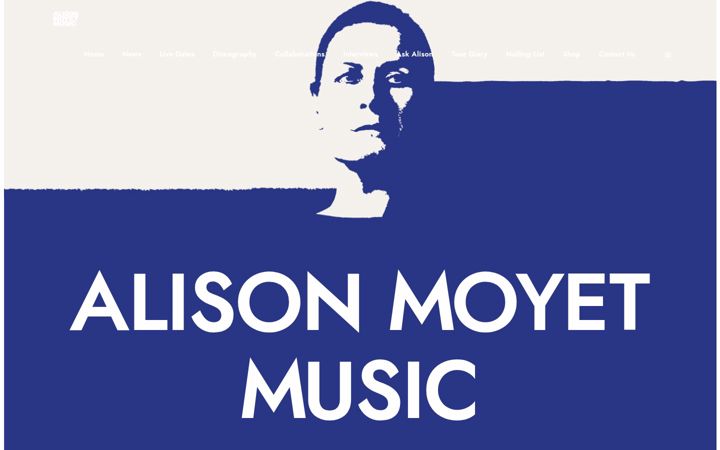 Zrzut ekranu alisonmoyetmusic.com