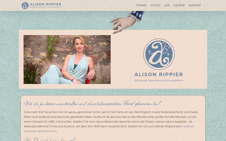 Screenshot of alisonrippier.de