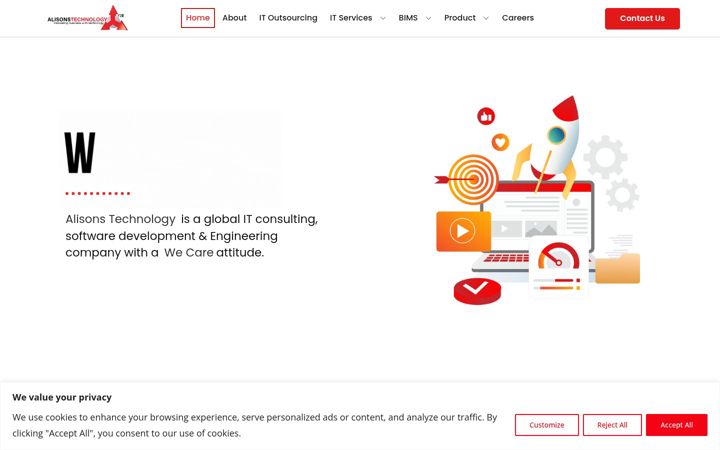 Screenshot of alisonstech.ae