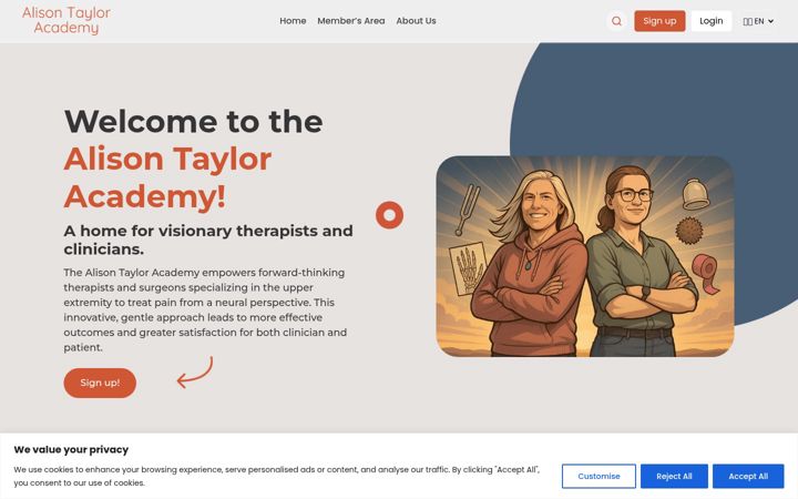 Screenshot von alisontayloracademy.com