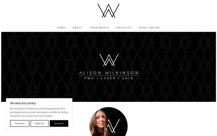 Screenshot von alisonwilkinson.co.uk
