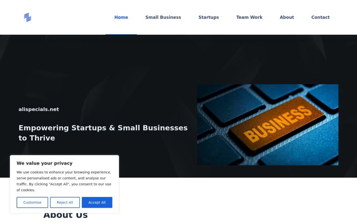 Screenshot of alispecials.net