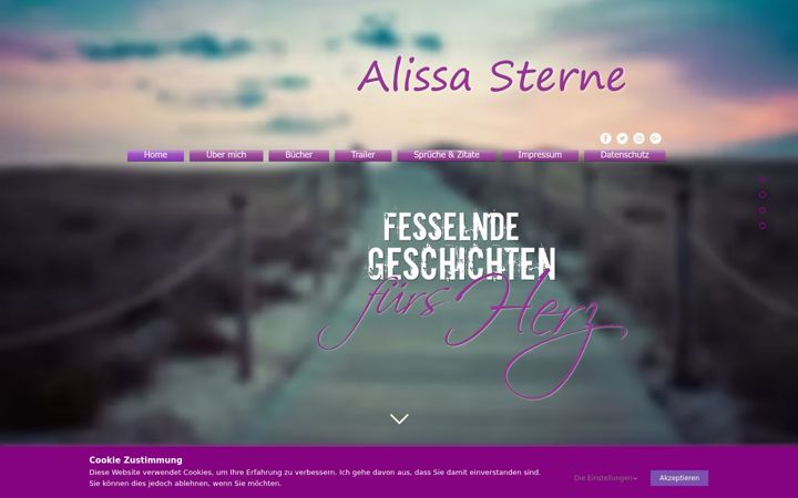 Screenshot von alissa-sterne.de
