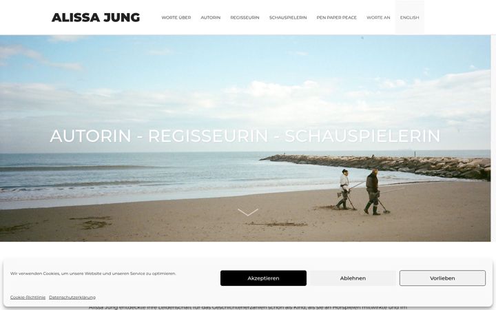 Screenshot of alissajung.de