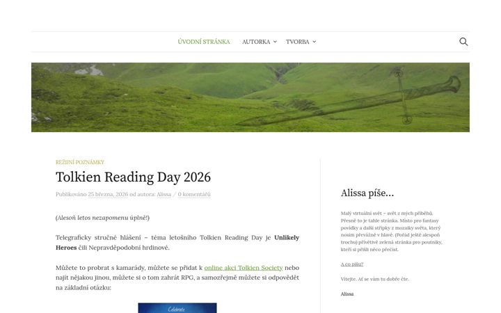 Screenshot of alissapise.cz