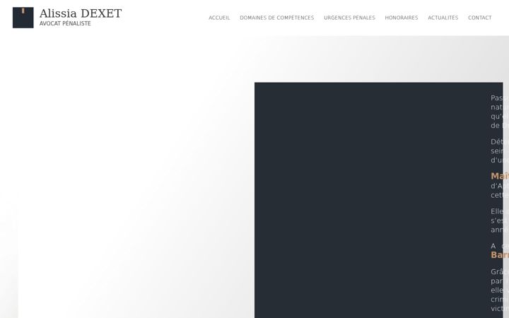 Ekrano kopija alissiadexet-avocat.fr