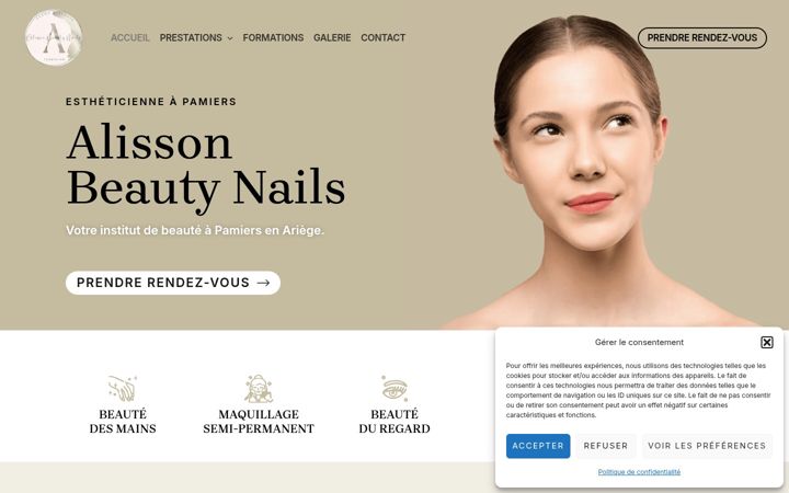 Screenshot of alissonbeautynails.fr