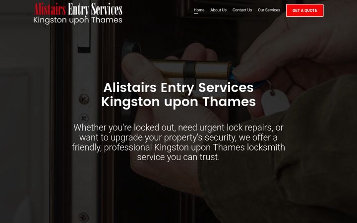Ekraanipilt saidist alistairsentryservices.co.uk