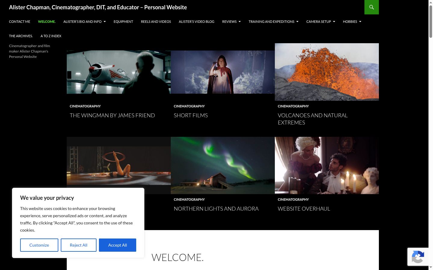 Screenshot des Einwilligungsbanners vor jeglicher Interaktion