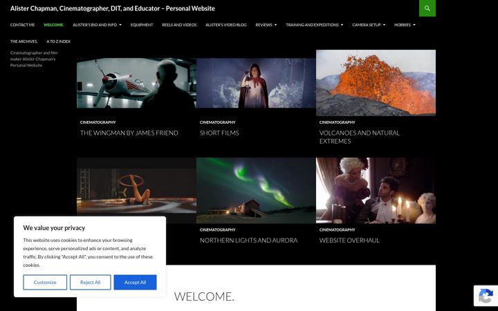 Screenshot of alisterchapman.com
