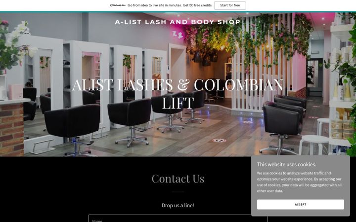 Screenshot di alistlashandbody.shop