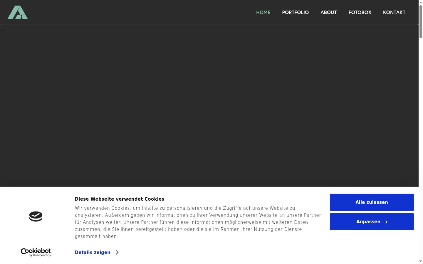 Screenshot del banner di consenso mostrato prima di qualsiasi interazione
