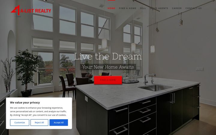 Screenshot of alistrealtynj.com