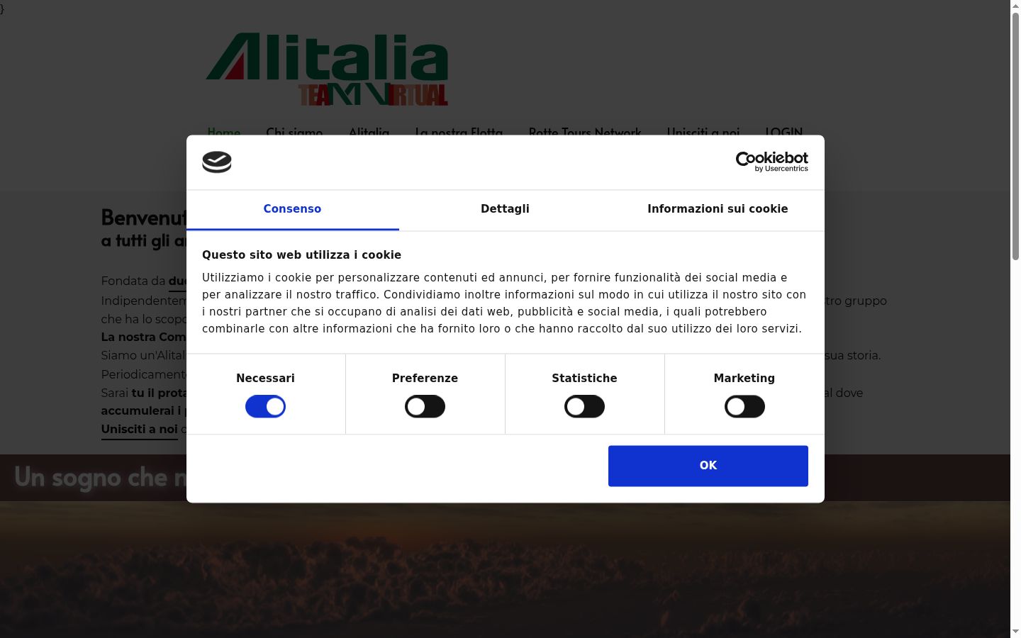 Screenshot tal-banner tal-kunsens muri qabel kwalunkwe interazzjoni