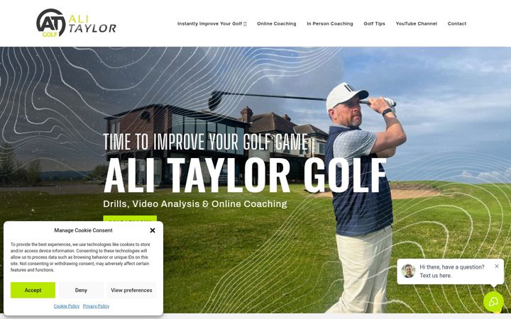 Screenshot of alitaylorgolf.com