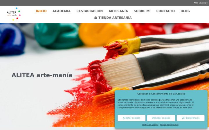 Screenshot of aliteaartemania.com