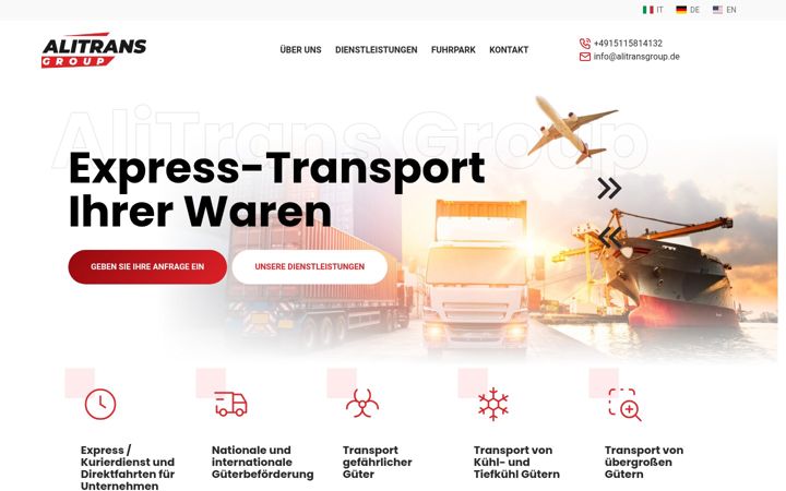 Screenshot of alitransgroup.de