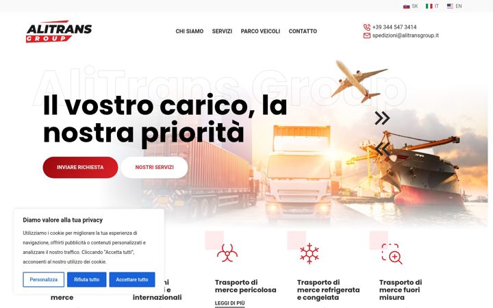 Screenshot of alitransgroup.it