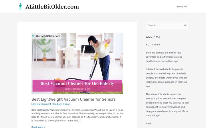 Screenshot of alittlebitolder.com