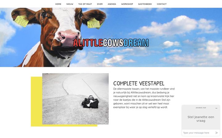 Screenshot of alittlecowsdream.nl