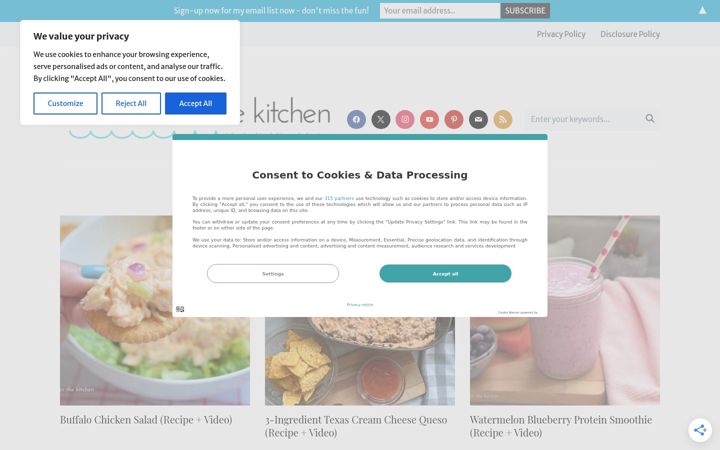 Screenshot of alittlefishinthekitchen.com