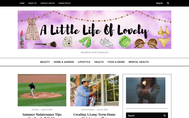 Screenshot of alittlelifeoflovely.com