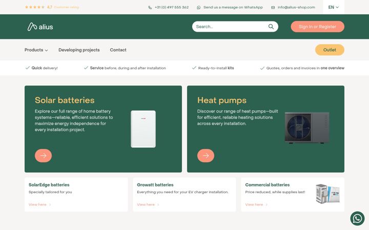 Screenshot di alius-shop.com
