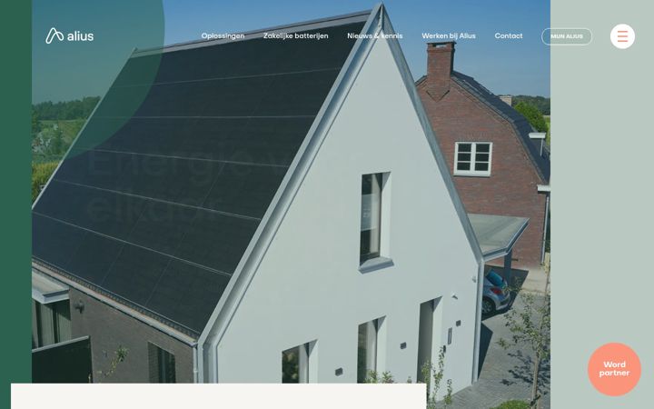 Screenshot of alius.nl