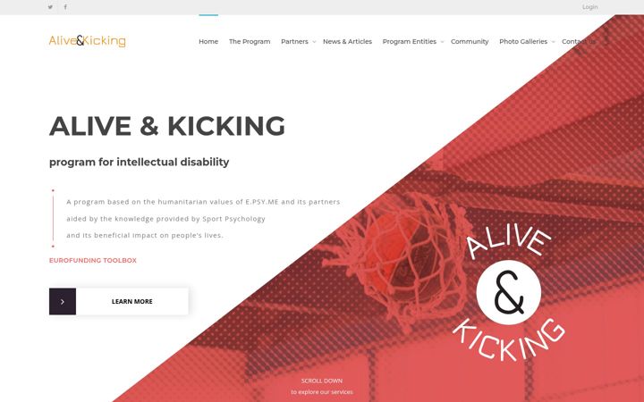 Skjermbilde av alive-kicking.org