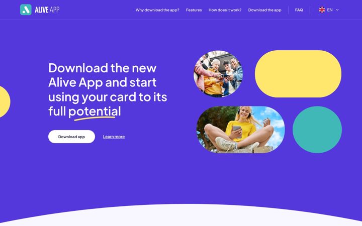 Screenshot of aliveapp.net