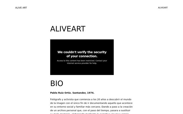Screenshot of aliveart.es