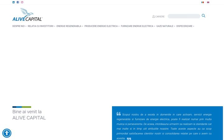 Screenshot of alivecapital.ro